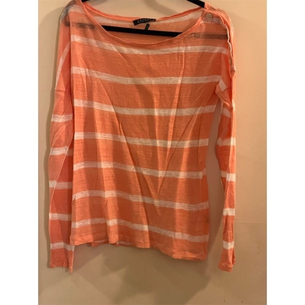 Lauren Ralph Lauren Women's XL‎ Striped Pullover Sweater Classic Preppy Academia